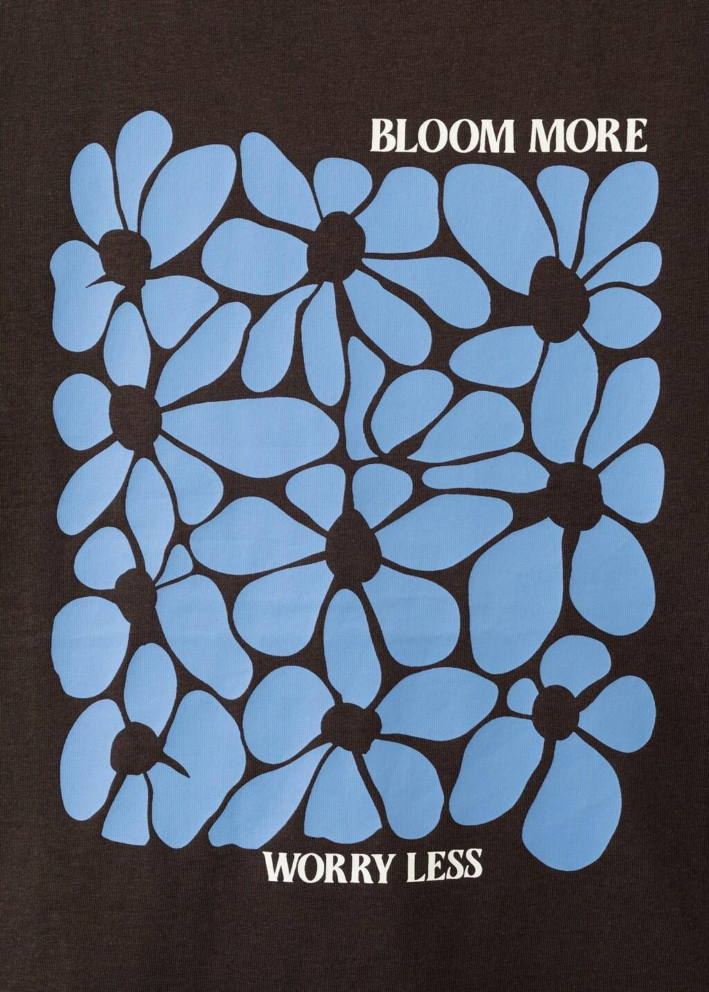 Brown Printed Cotton-Blend T-Shirt, 0201_30, large image number 1