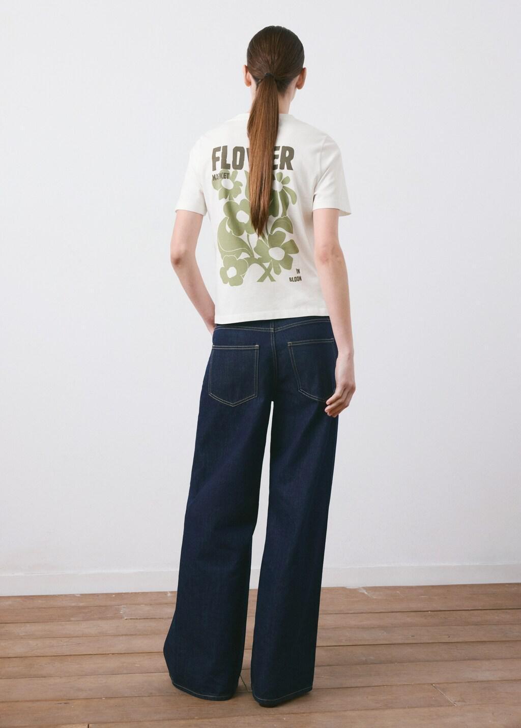 Khaki Printed Cotton-Blend T-Shirt, Beige - Khaki, large image number 2