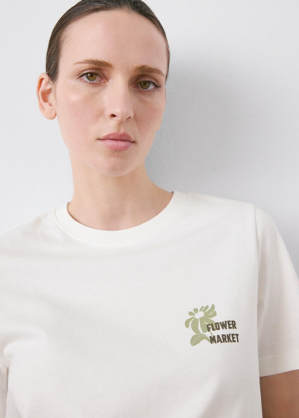 Khaki Printed Cotton-Blend T-Shirt, Beige - Khaki, large image number 4