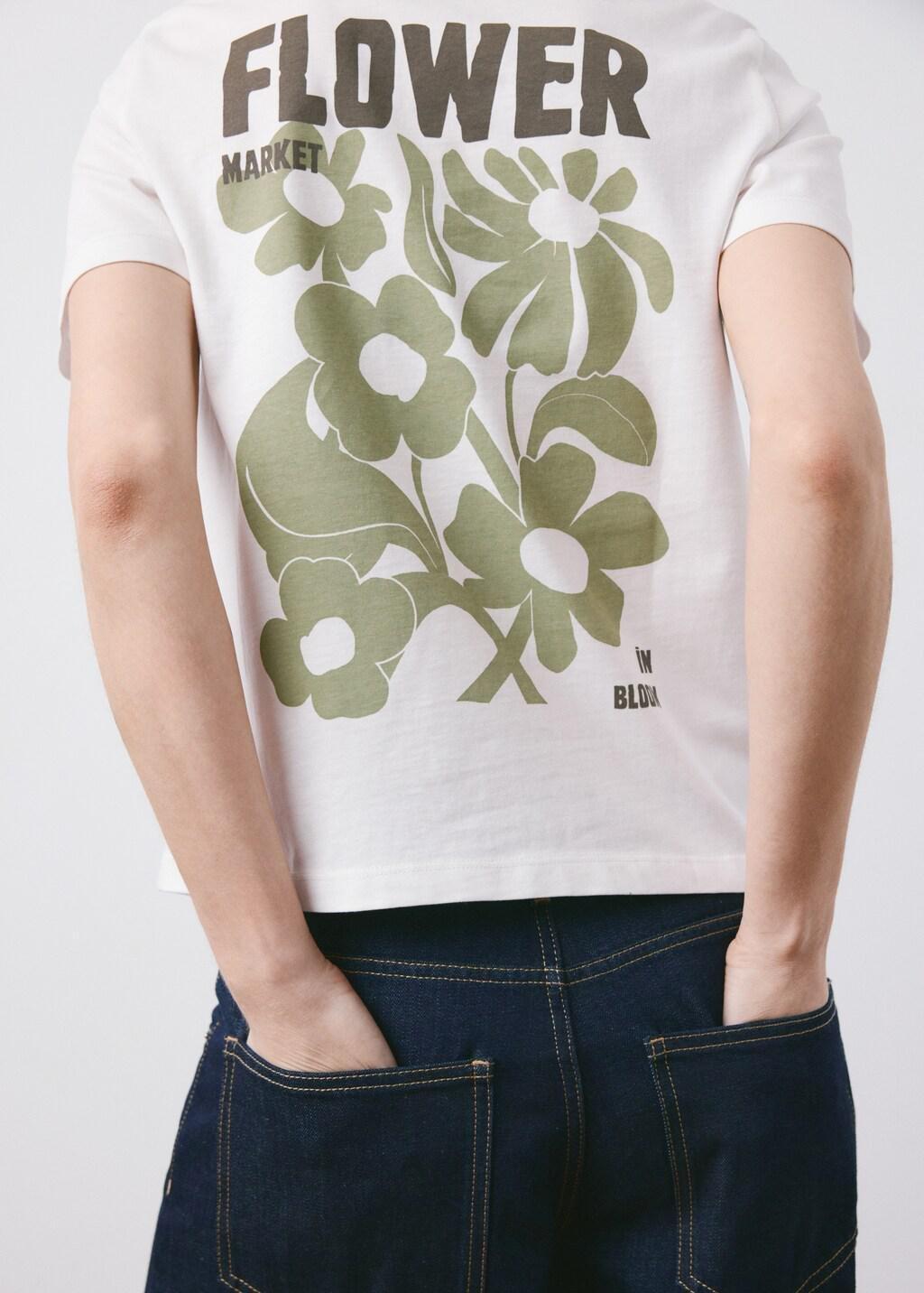 Khaki Printed Cotton-Blend T-Shirt, Beige - Khaki, large image number 7