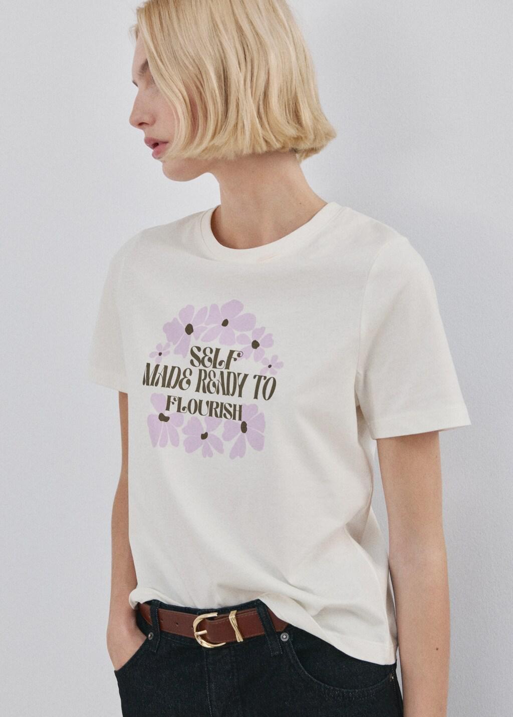 Purple Printed Cotton-Blend T-Shirt, Medium Purple, large image number 3