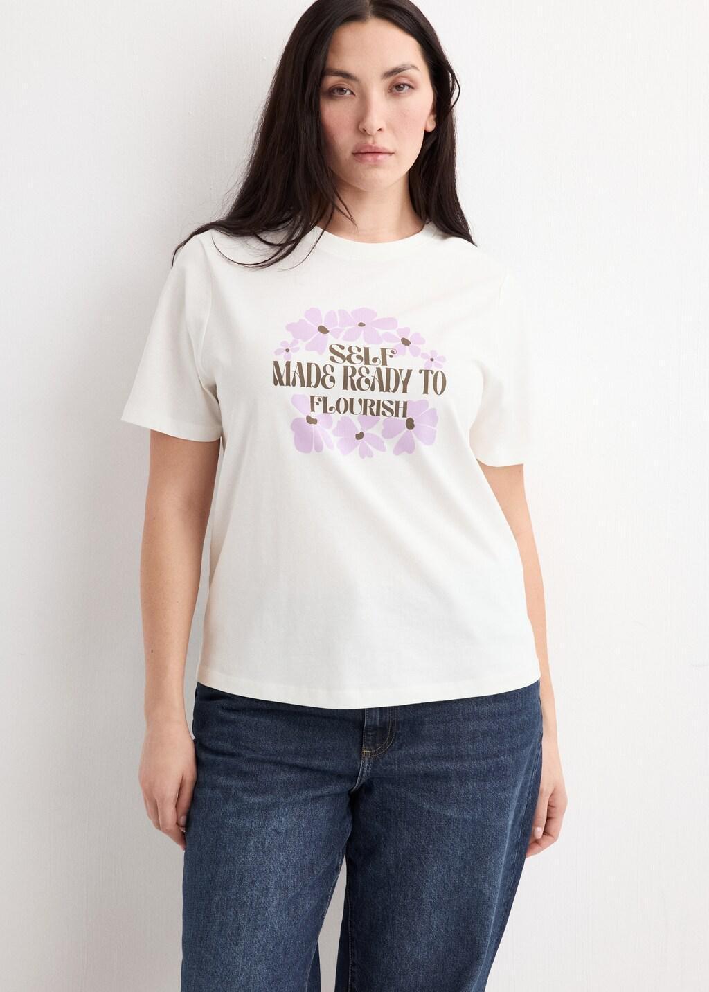 Purple Printed Cotton-Blend T-Shirt, Medium Purple, large image number 5