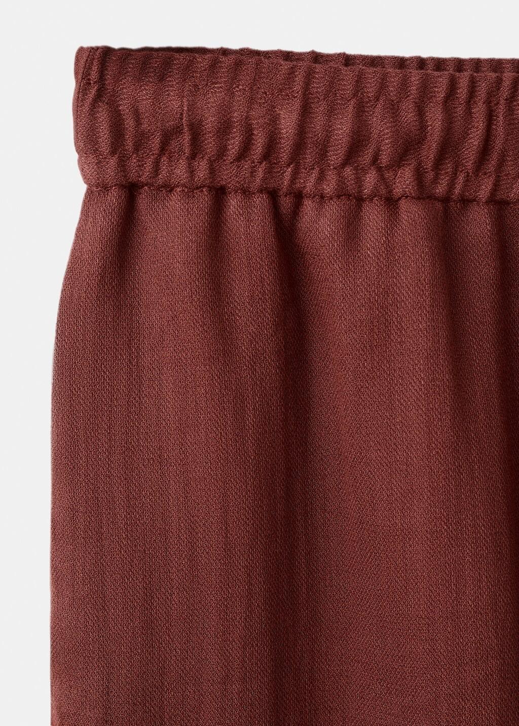 Red High-Waist Palazzo Trousers, Red, large image number 1