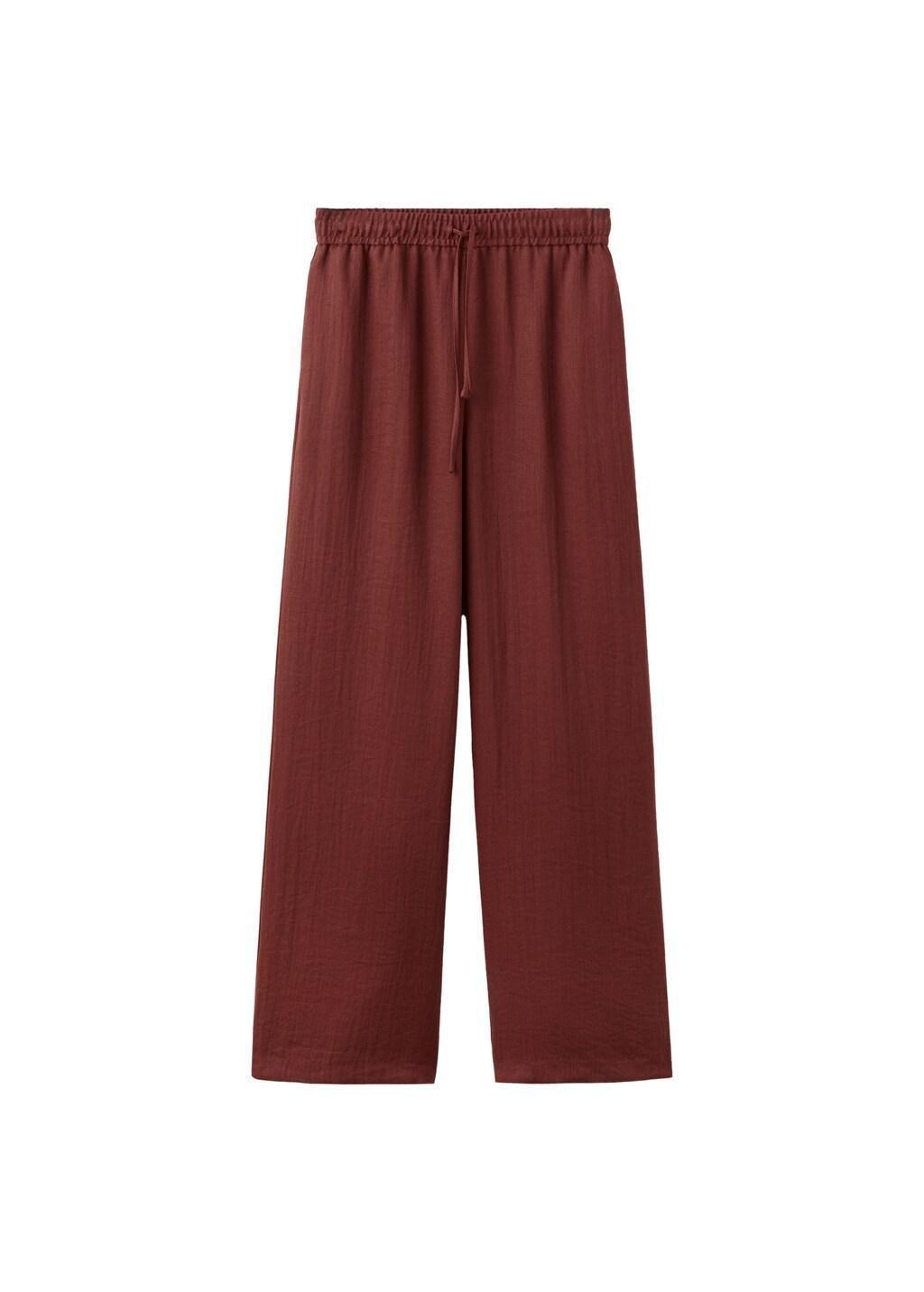 Red High-Waist Palazzo Trousers, Red, large image number 6
