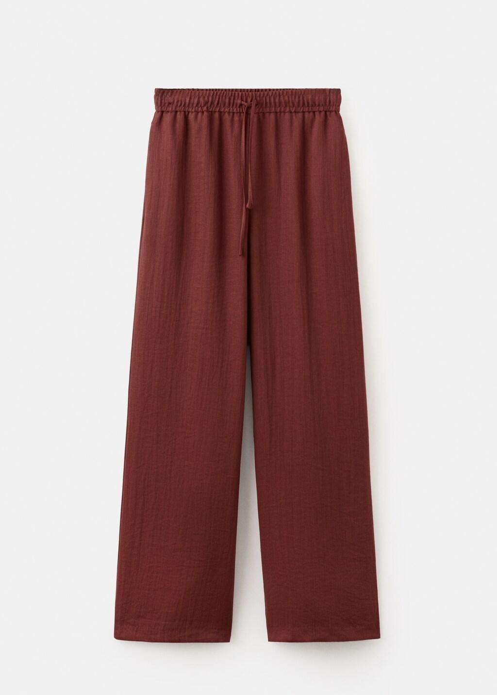 Red High-Waist Palazzo Trousers, Red, large image number 7