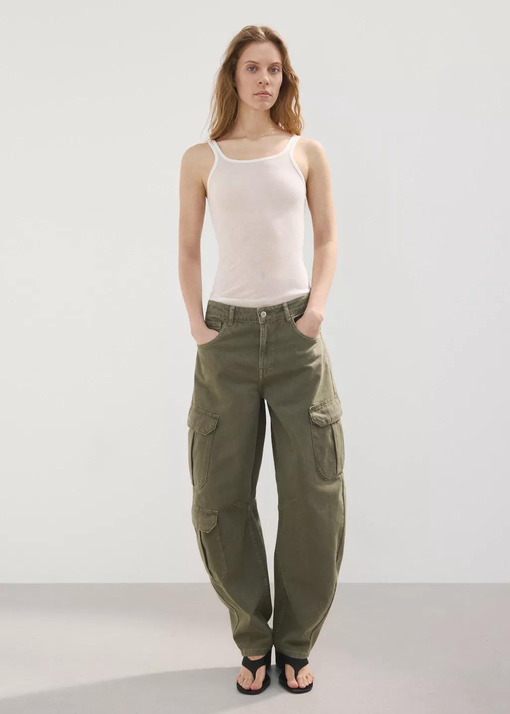 Khaki Pocket Cargo Jeans, 0201_37, large image number 0
