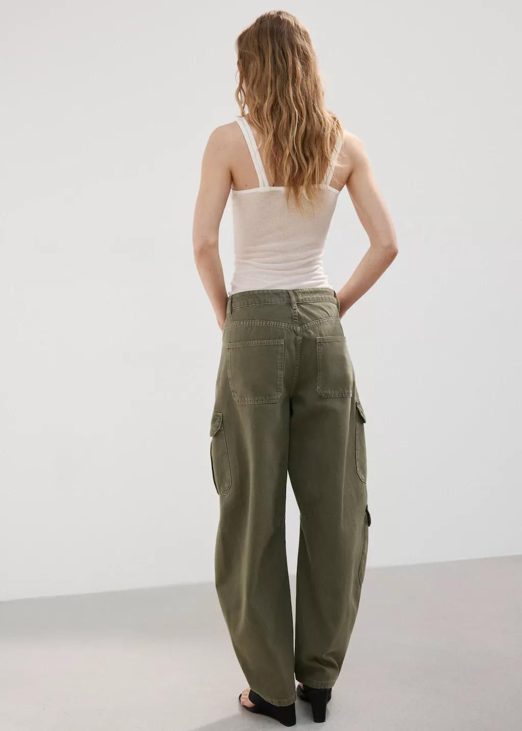 Khaki Pocket Cargo Jeans, 0201_37, large image number 2