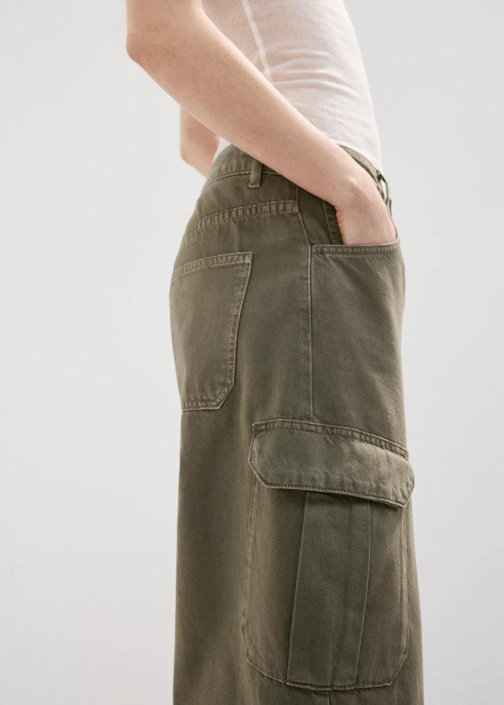 Khaki Pocket Cargo Jeans, 0201_37, large image number 6