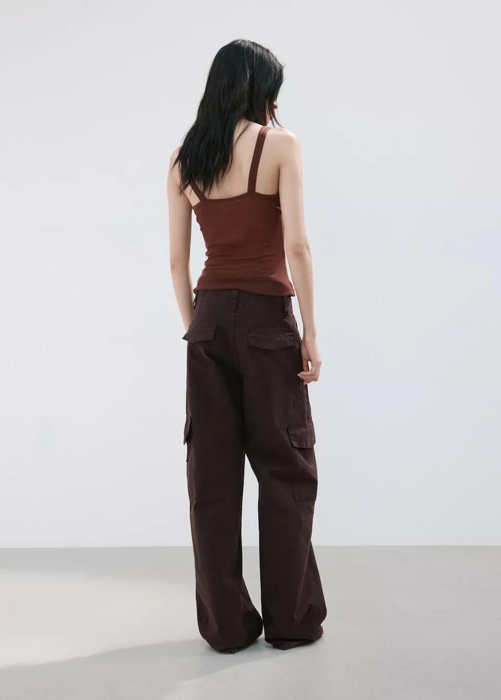Dark Purple Pocket Cargo Jeans, Dark Purple, large image number 2