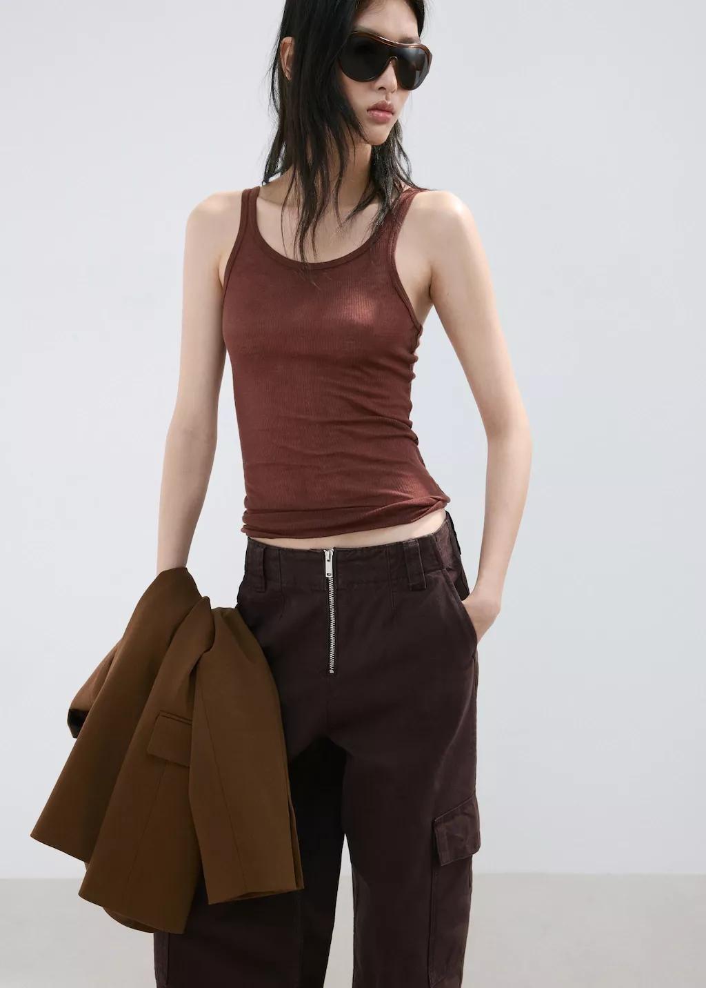Dark Purple Pocket Cargo Jeans, Dark Purple, large image number 4