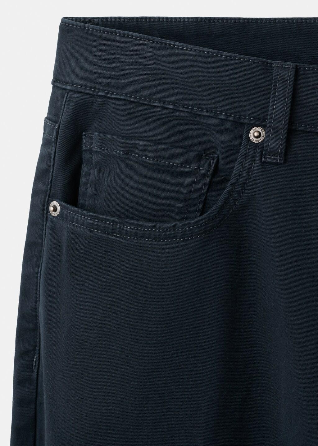 Blue Regular-Fit Cotton Trousers, Navy, large image number 1