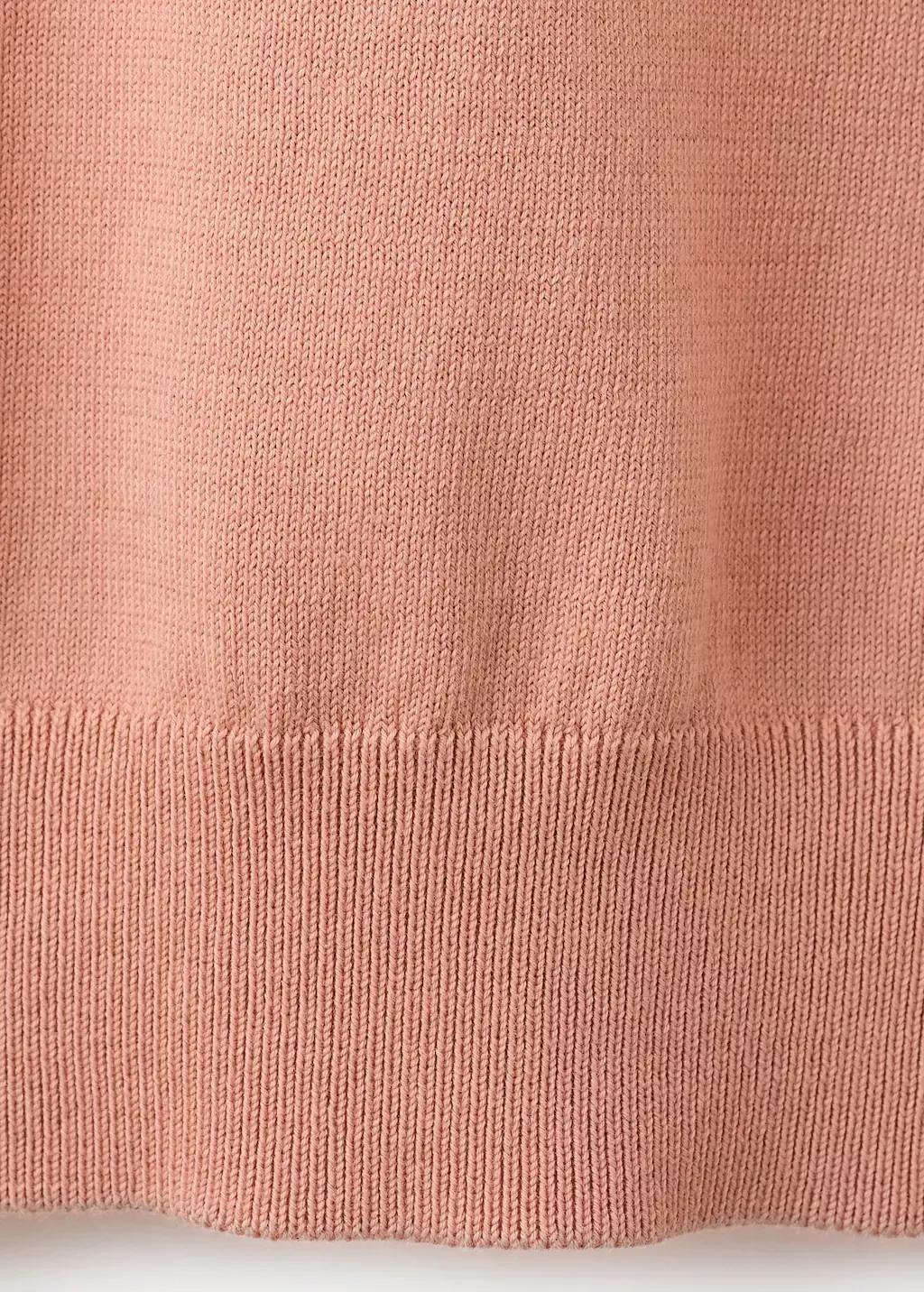 Orange Lt Pastel 100% Cotton Fine-Knit Polo Shirt, Light-Pastel Orange, large image number 5