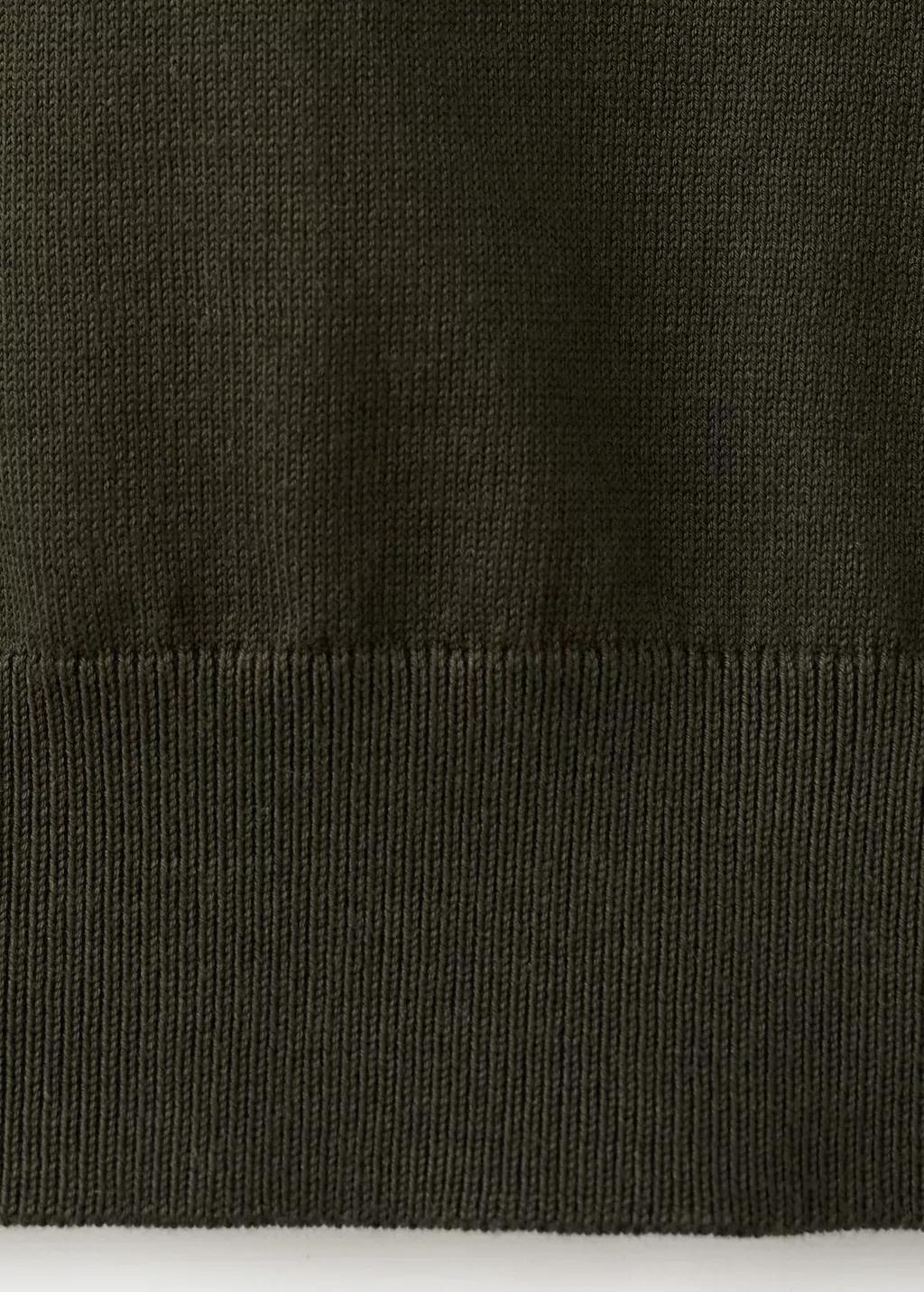 Brown 100% Cotton Fine-Knit Polo Shirt, Dark Brown, large image number 5