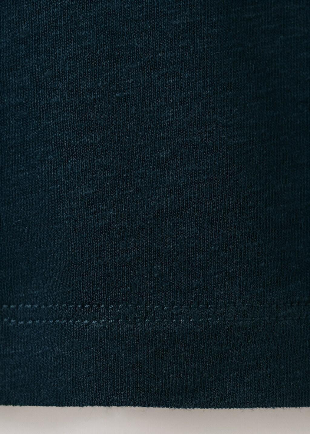 Navy Henley Linen-Blend T-Shirt, 0201_56, large image number 5