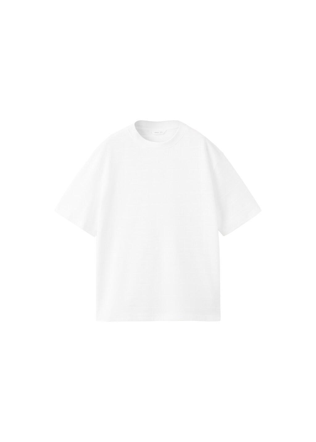 White Cotton T-Shirt, Kids Boy, White, large image number 5