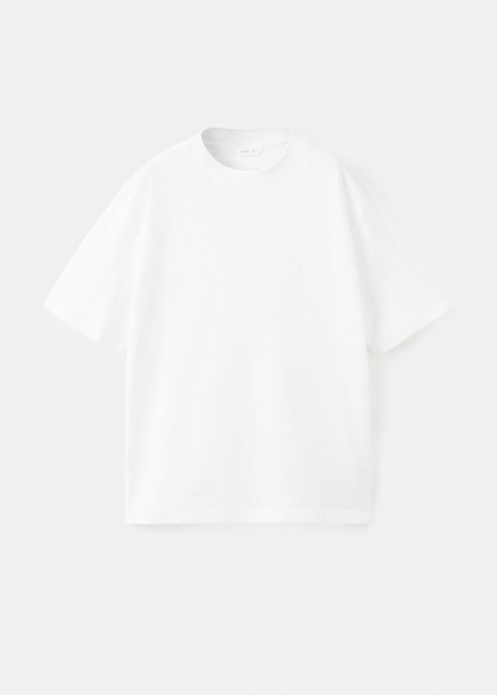 White Cotton T-Shirt, Kids Boy, White, large image number 6