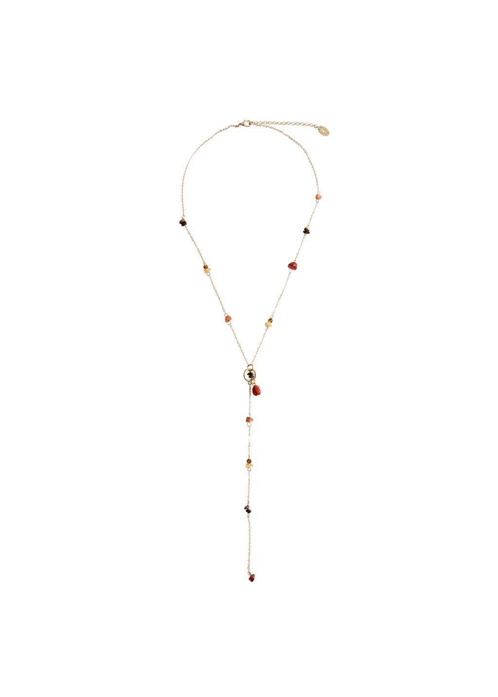 Gold Mixed Bead Necklace, Gold, large image number 3