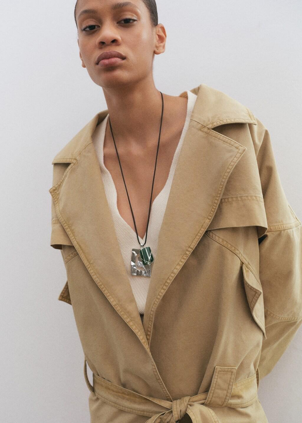 Silversemi-Precious Stone Combination Necklace, Silver, large image number 0