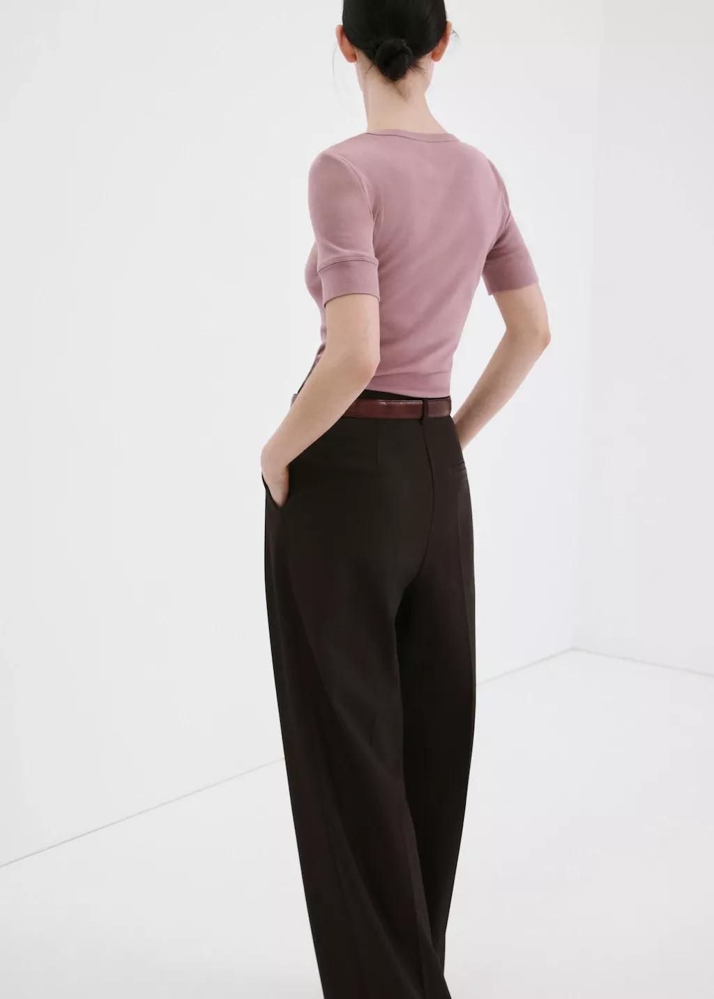 Purple Lt Pastel Short-Sleeved Fitted T-Shirt, Light-Pastel Purple, medium