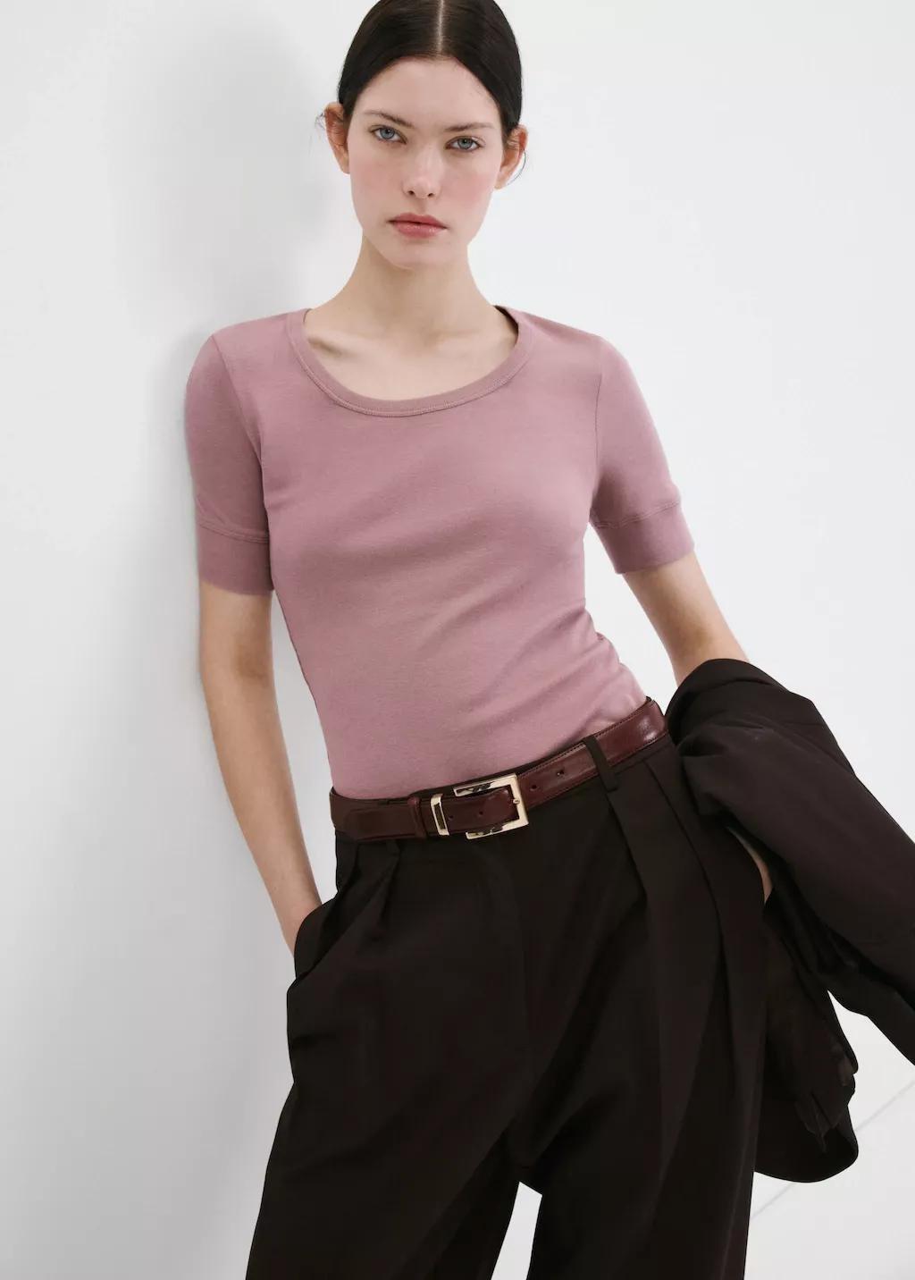 Purple Lt Pastel Short-Sleeved Fitted T-Shirt, Light-Pastel Purple, large image number 3