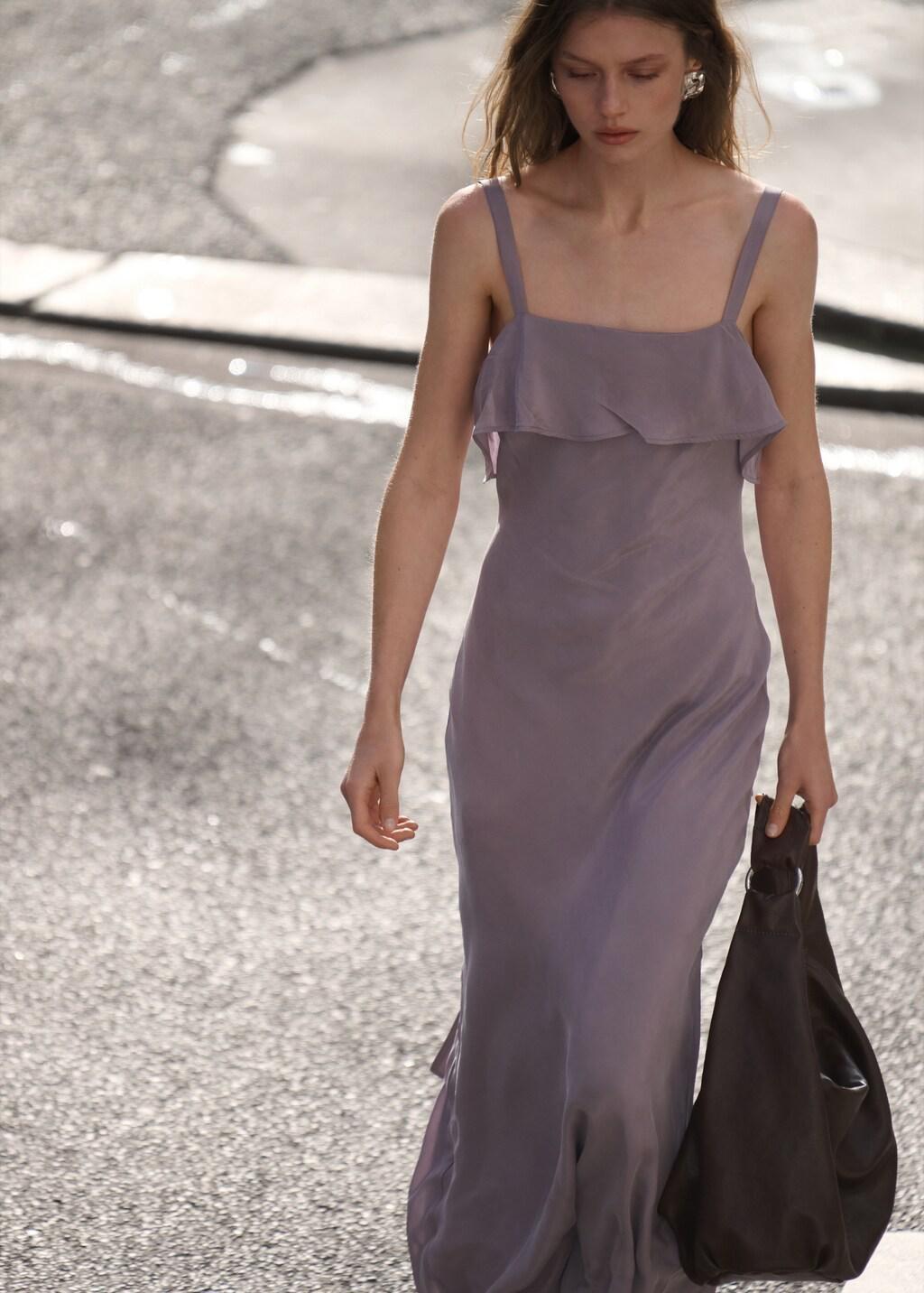 LT-PASTEL PURPLE Long ruffled dress, Light-Pastel Purple, large image number 3