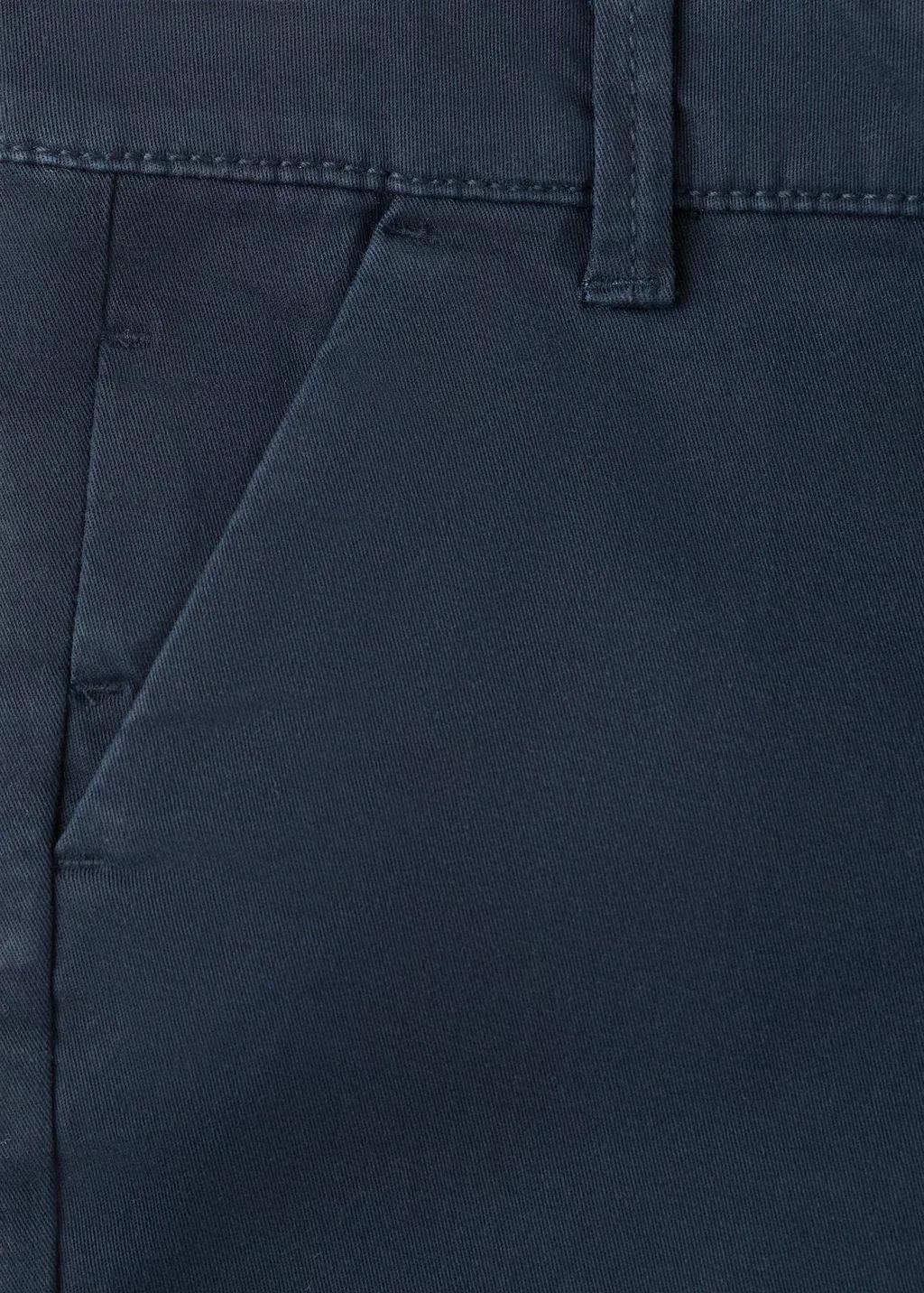 Navy Straight Cotton Bermuda Shorts, Baby Boy, Navy, large image number 0