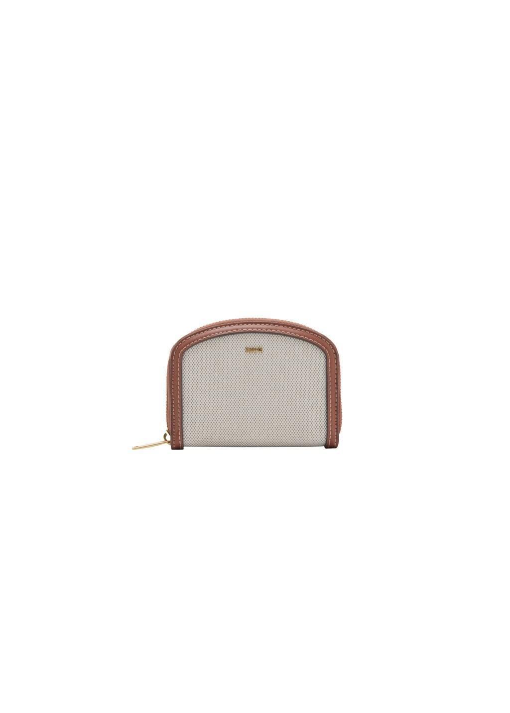 Beige Medium Texture Wallet, Light Beige, medium