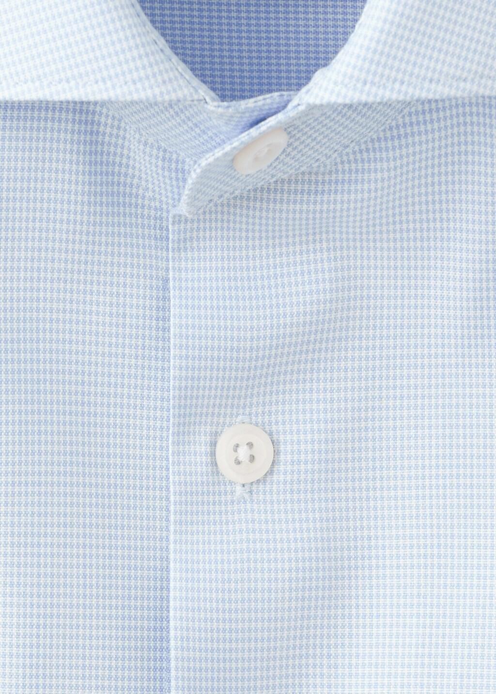 Blue Lt Pastel 100% Cotton Slim Fit Shirt, Light-Pastel Blue, large image number 1