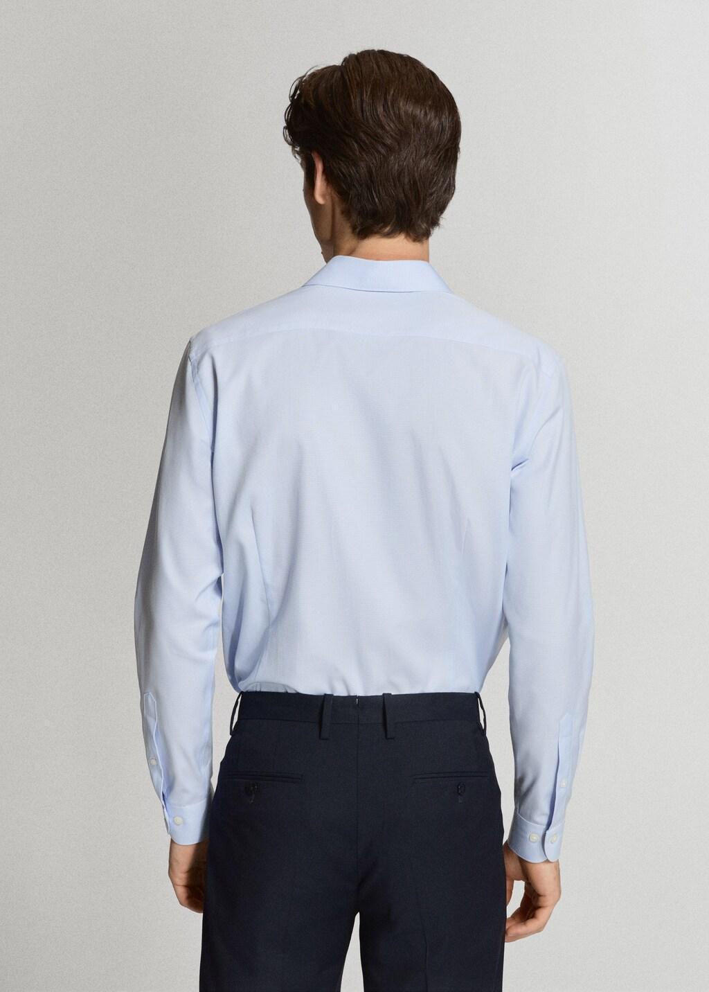 Blue Lt Pastel 100% Cotton Slim Fit Shirt, Light-Pastel Blue, large image number 2