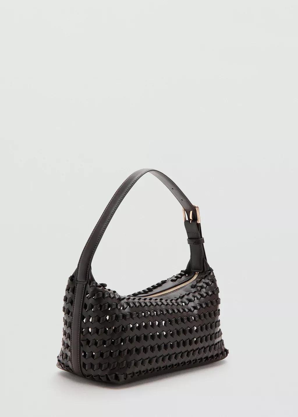 Brown Braided Shoulder Bag, 0201_32, large image number 1