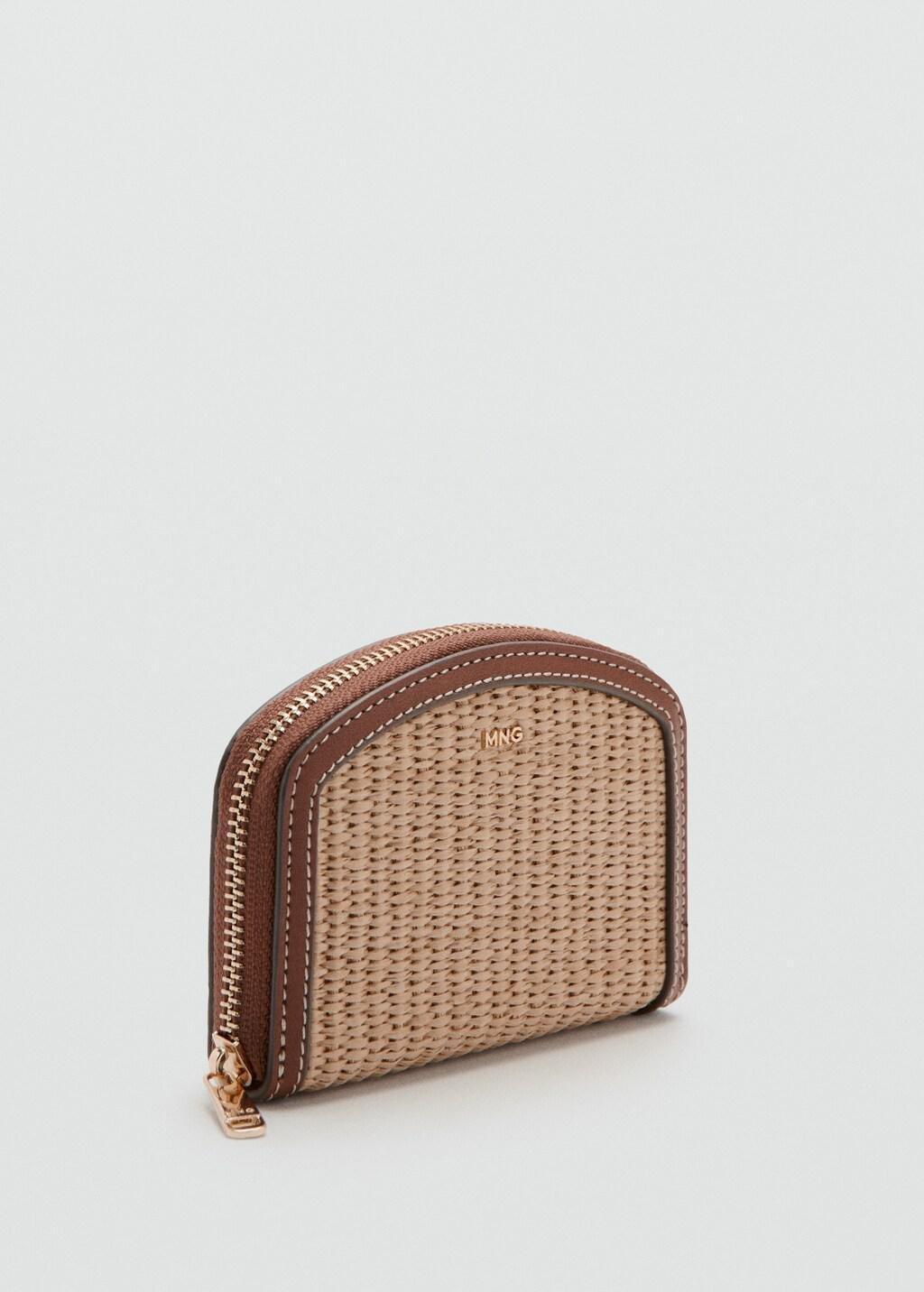 Beige Medium Texture Wallet, Light Beige, medium