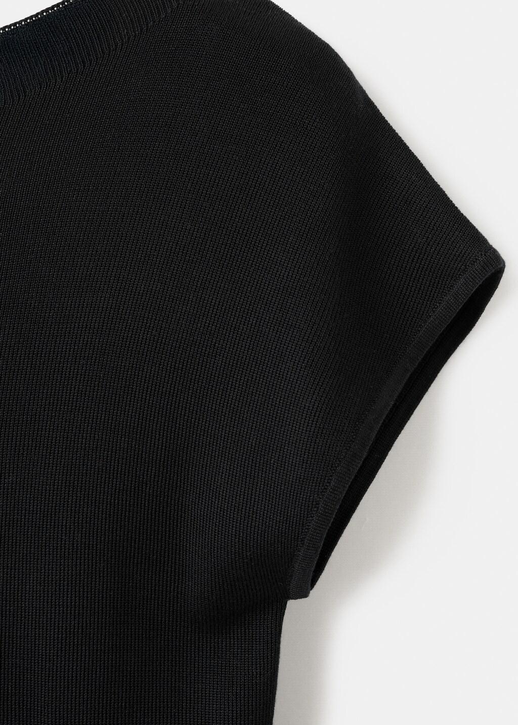 Black Lyocell Jersey With Cut-Out Back, 0201_99, large image number 1