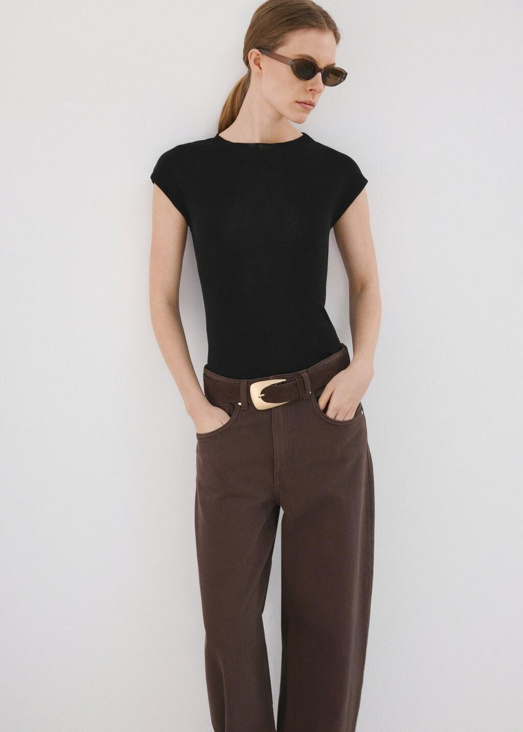 Black Lyocell Jersey With Cut-Out Back, 0201_99, large image number 3