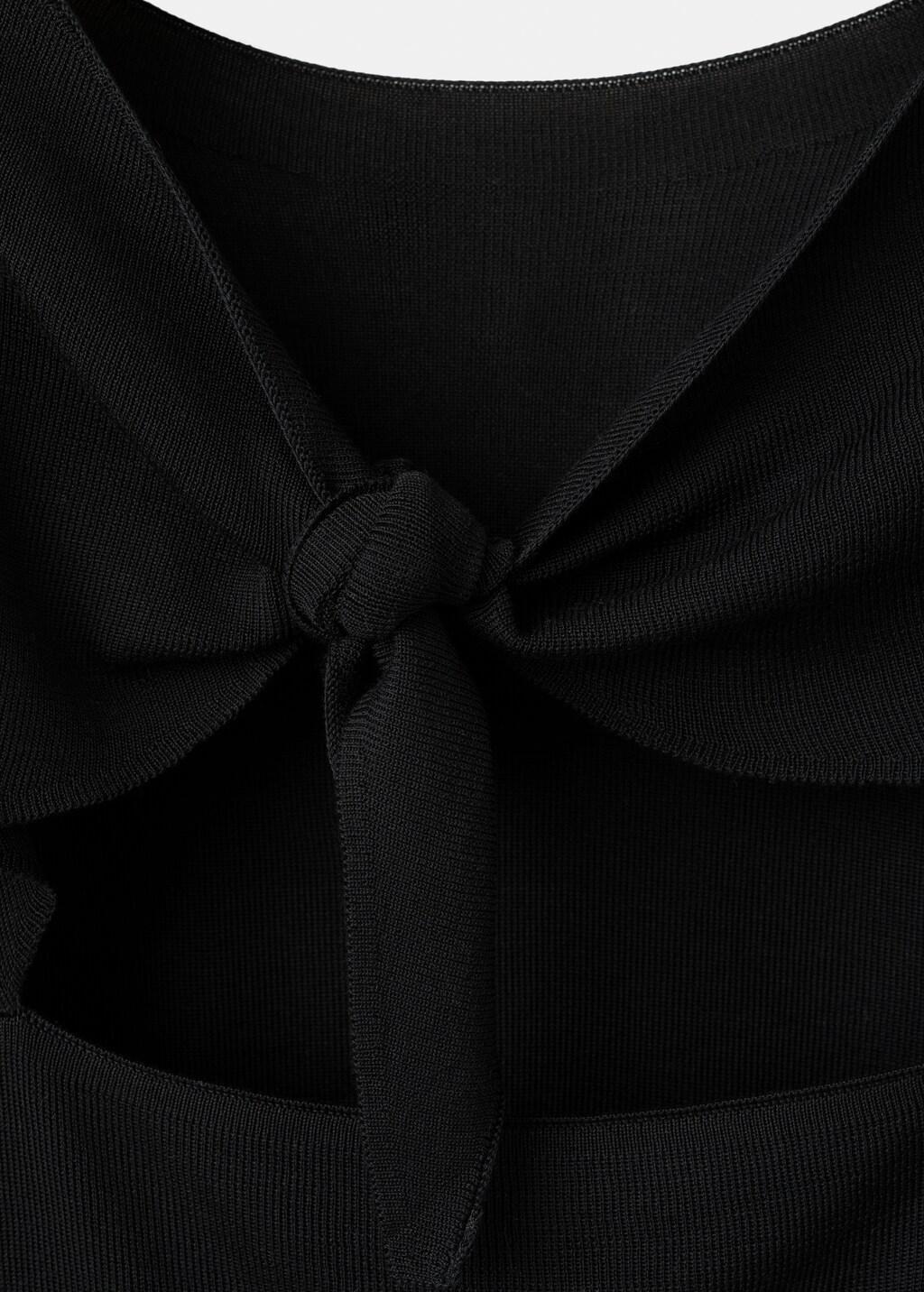 Black Lyocell Jersey With Cut-Out Back, 0201_99, large image number 5