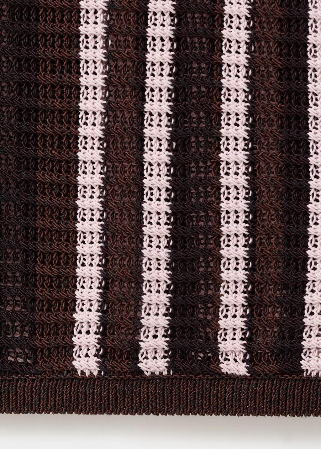 Brown Knitted Polo-Neck Sweater, 0201_32, large image number 5