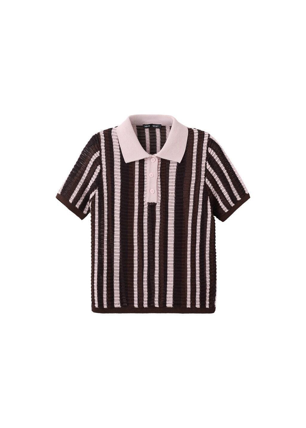 Brown Knitted Polo-Neck Sweater, 0201_32, large image number 6