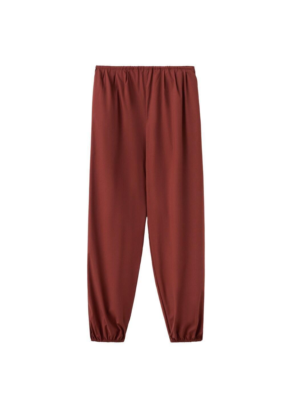 Orange High-Waisted Harem Pants, Medium Orange, large image number 5