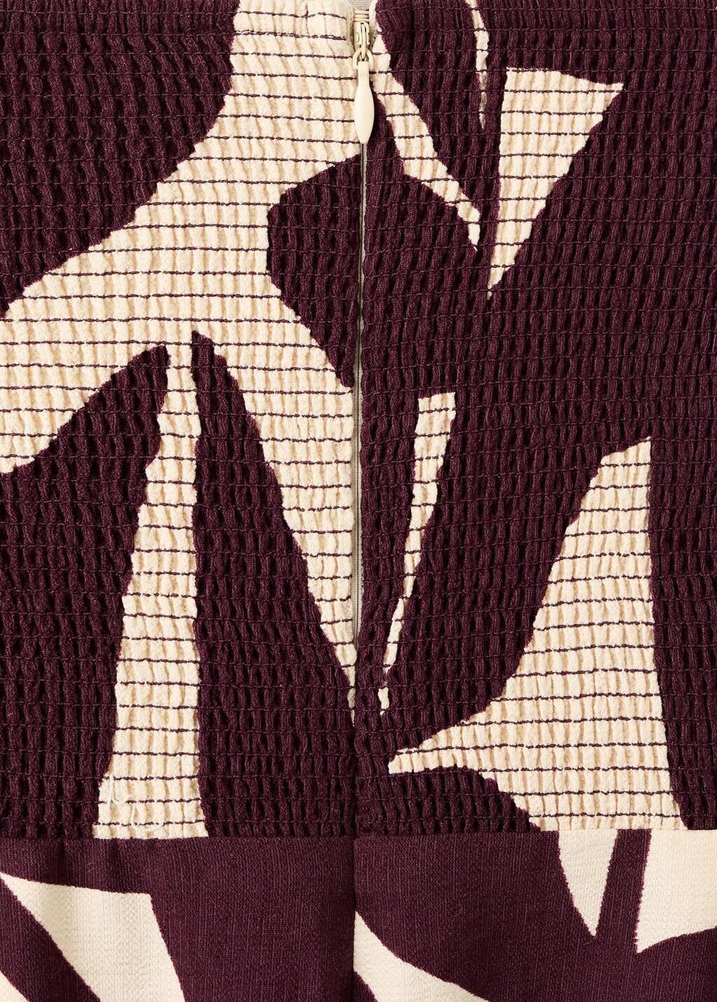 Beige Printed Strapless Jumpsuit, Light Beige, large image number 5