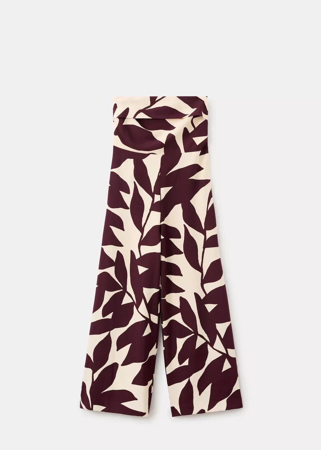 Beige Printed Strapless Jumpsuit, Light Beige, large image number 7