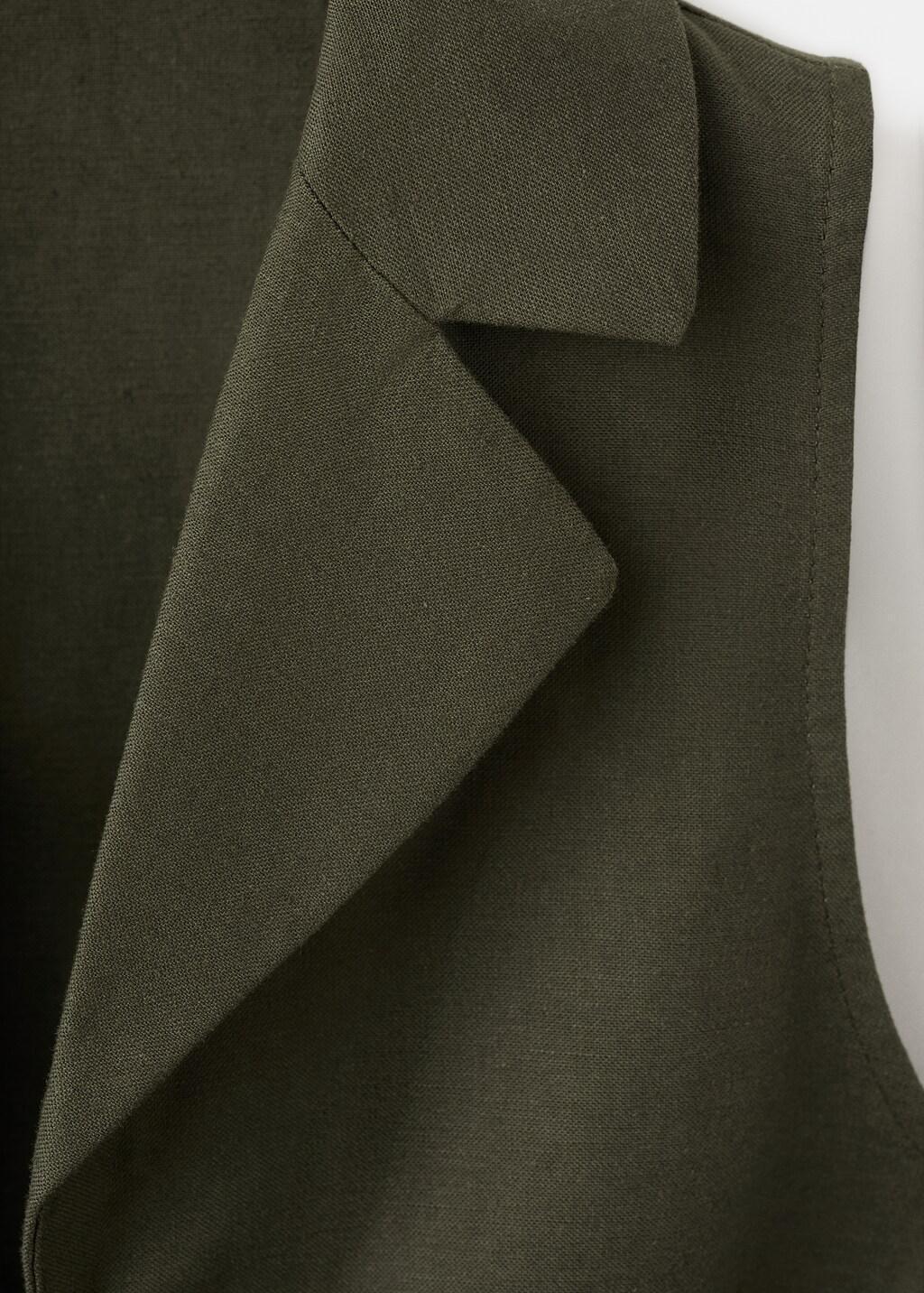 Khaki Tie-Front Flap Top, 0201_37, large image number 1