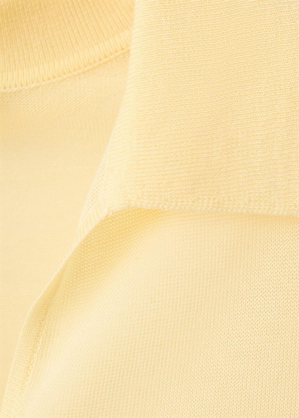 Yellow Fine-Knit Lyocell Polo Shirt, 0201_11, large image number 1