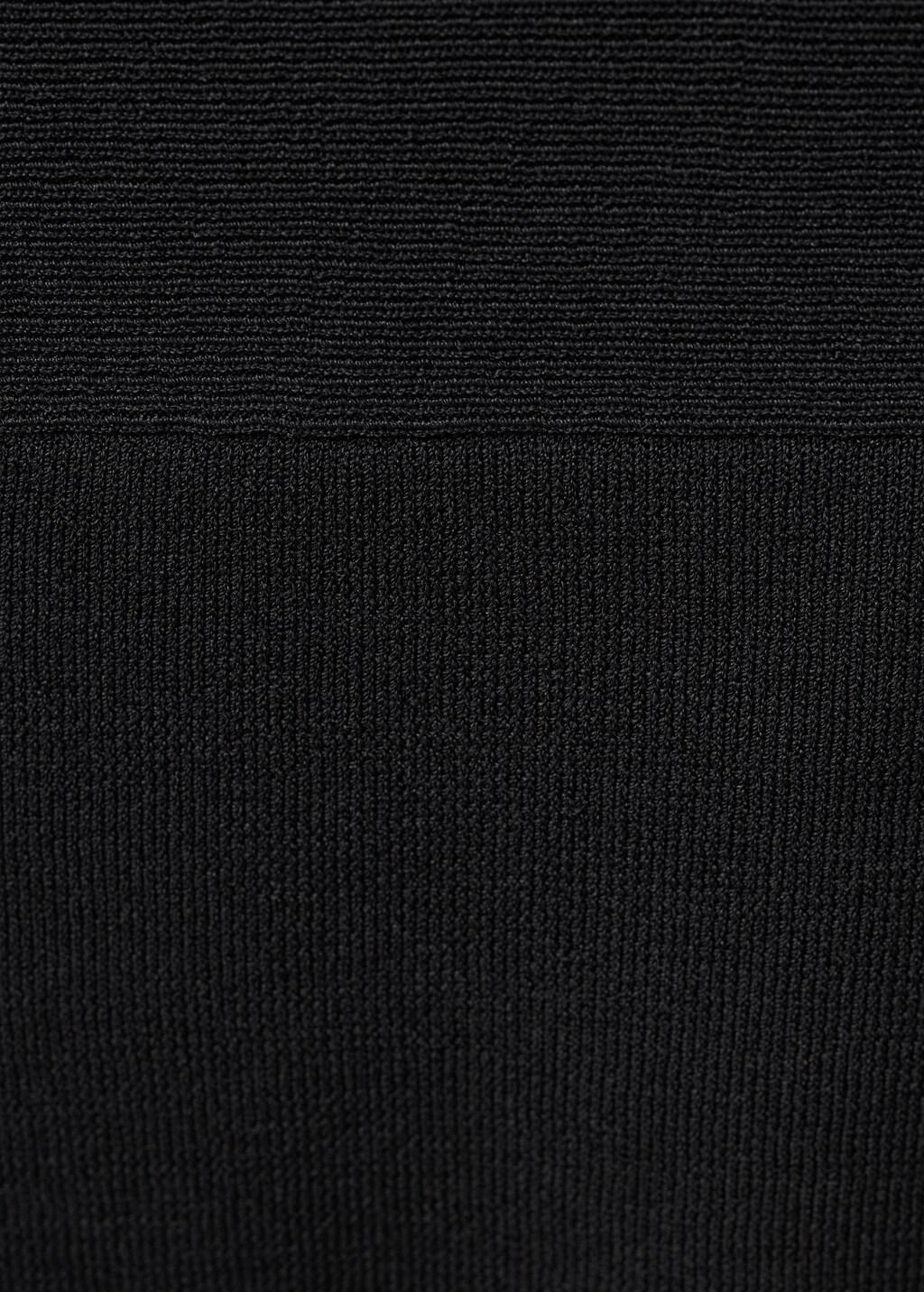 Black Fitted Jersey Dress With Open Back, Black, large image number 1