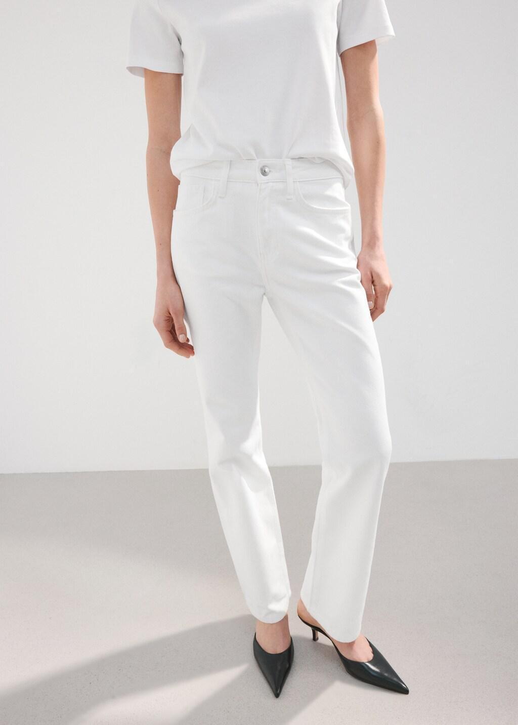 WHITE Matilda high-rise straight jeans, White, large image number 3