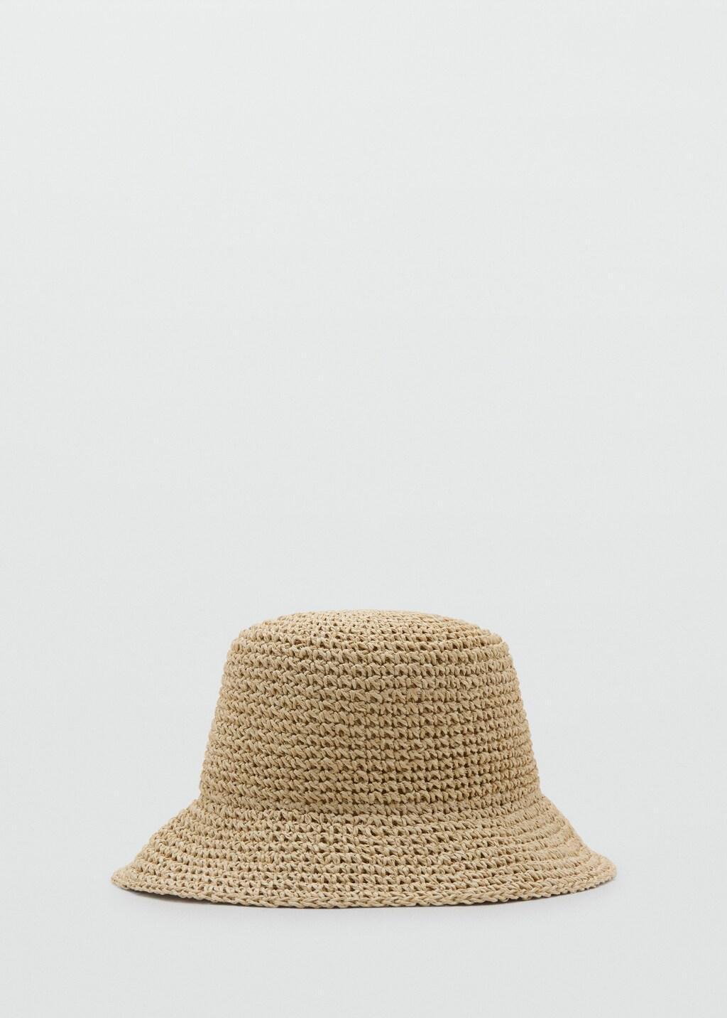 Beige Natural Fibre Bucket Hat, 0201_05, large image number 3