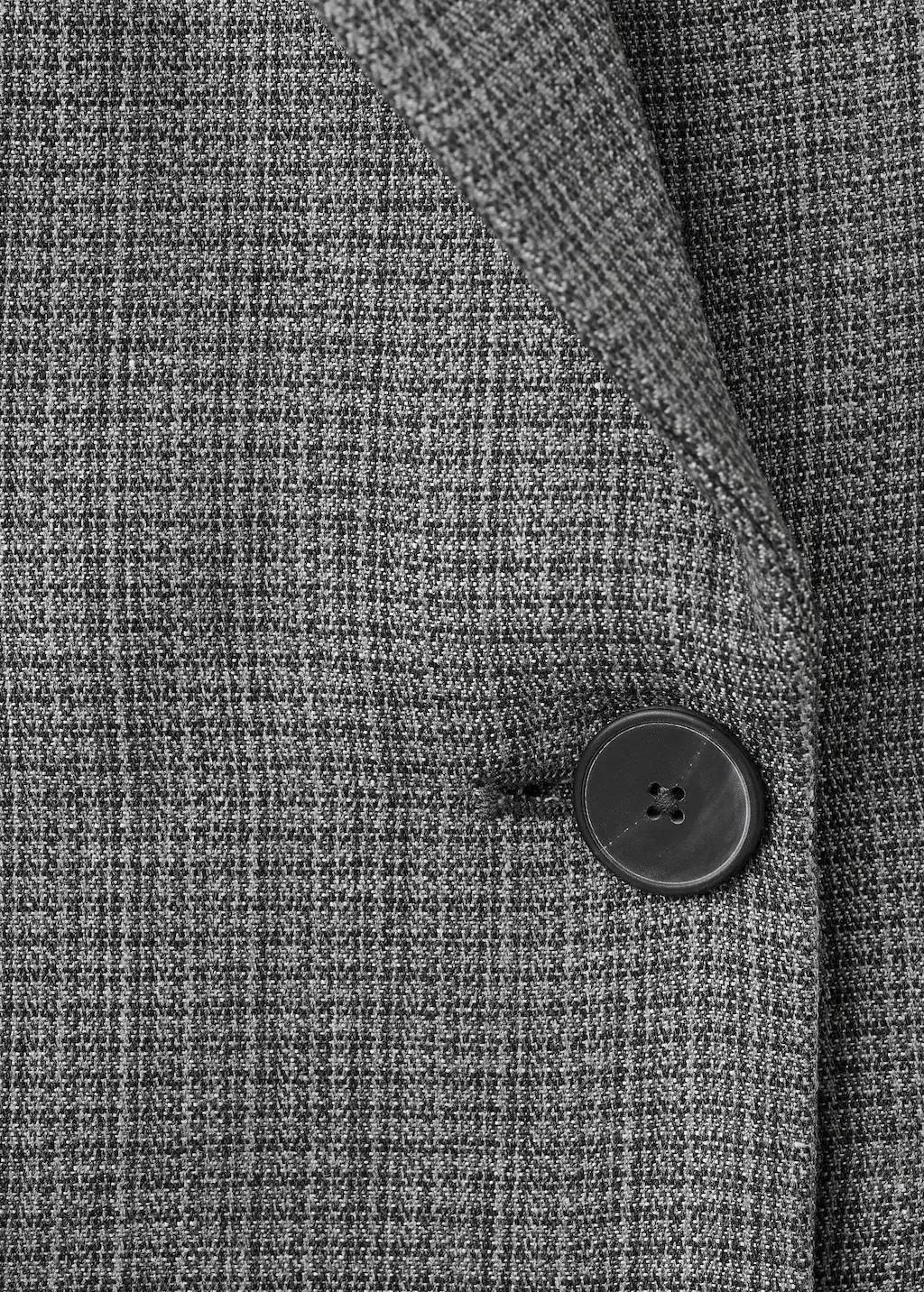 Black Straight Linen Blend Blazer, 0201_99, large image number 1