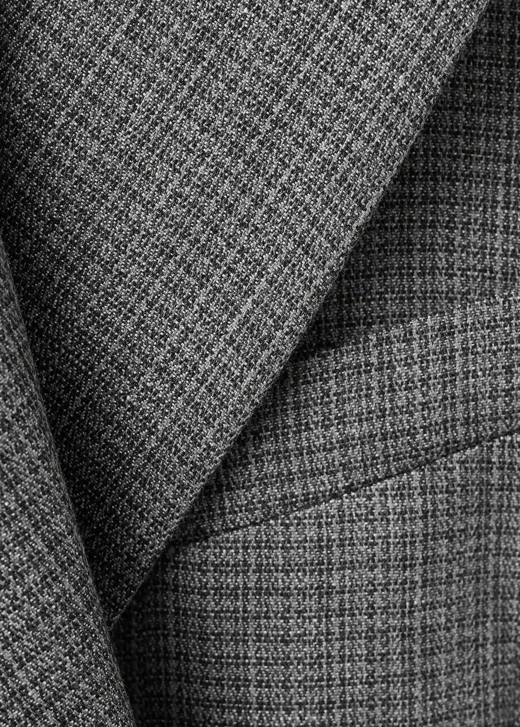 Black Straight Linen Blend Blazer, 0201_99, large image number 5