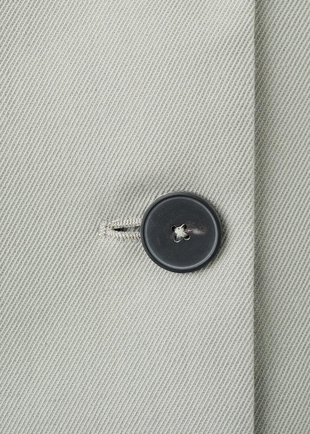 Grey Double-Breasted Blazer With Button Closure, Grey, large image number 1