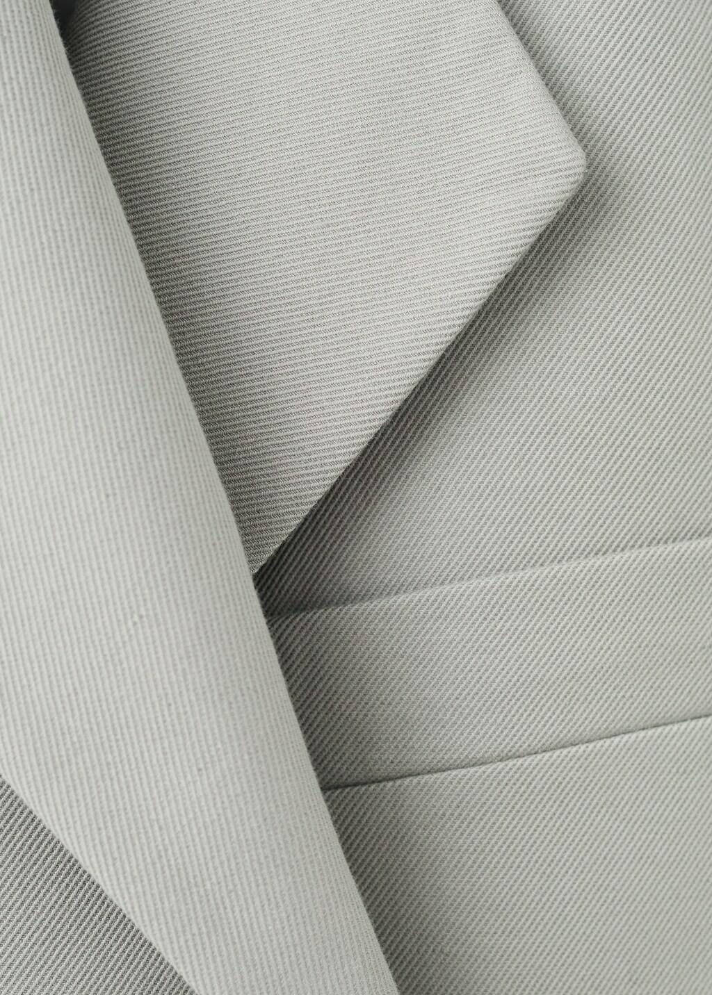 Grey Double-Breasted Blazer With Button Closure, 0201_92, large image number 5