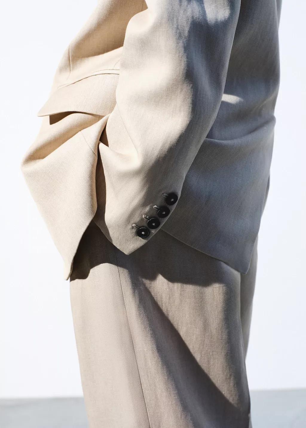 Brown Lt Pastel Straight-Fit Suit Blazer, 0201_07, large image number 4