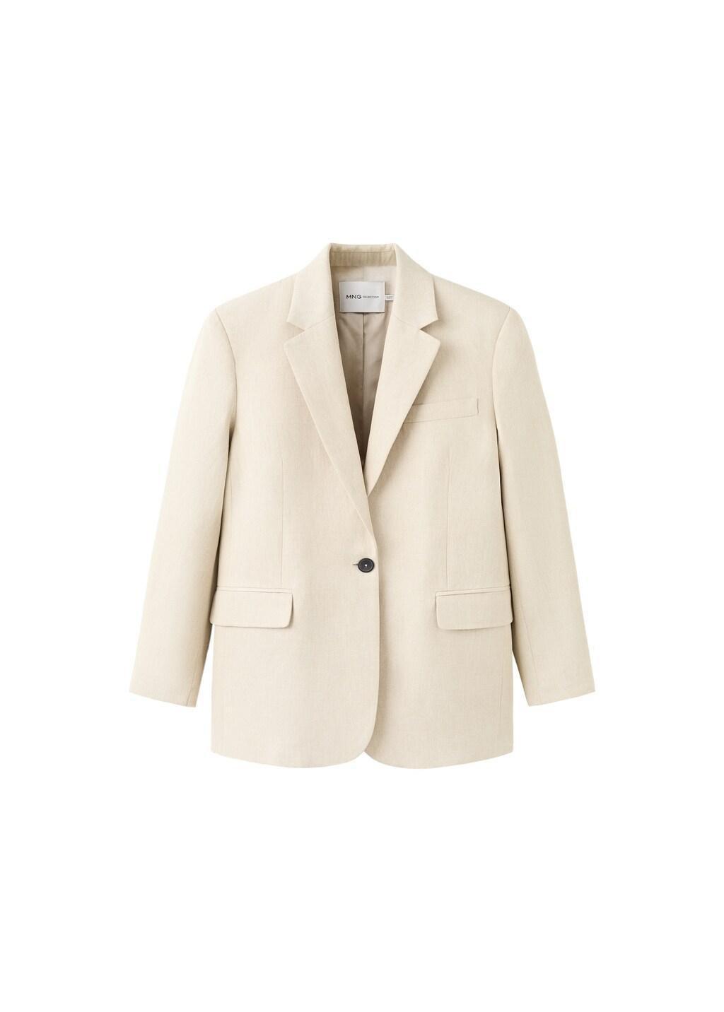 Brown Lt Pastel Straight-Fit Suit Blazer, 0201_07, large image number 6